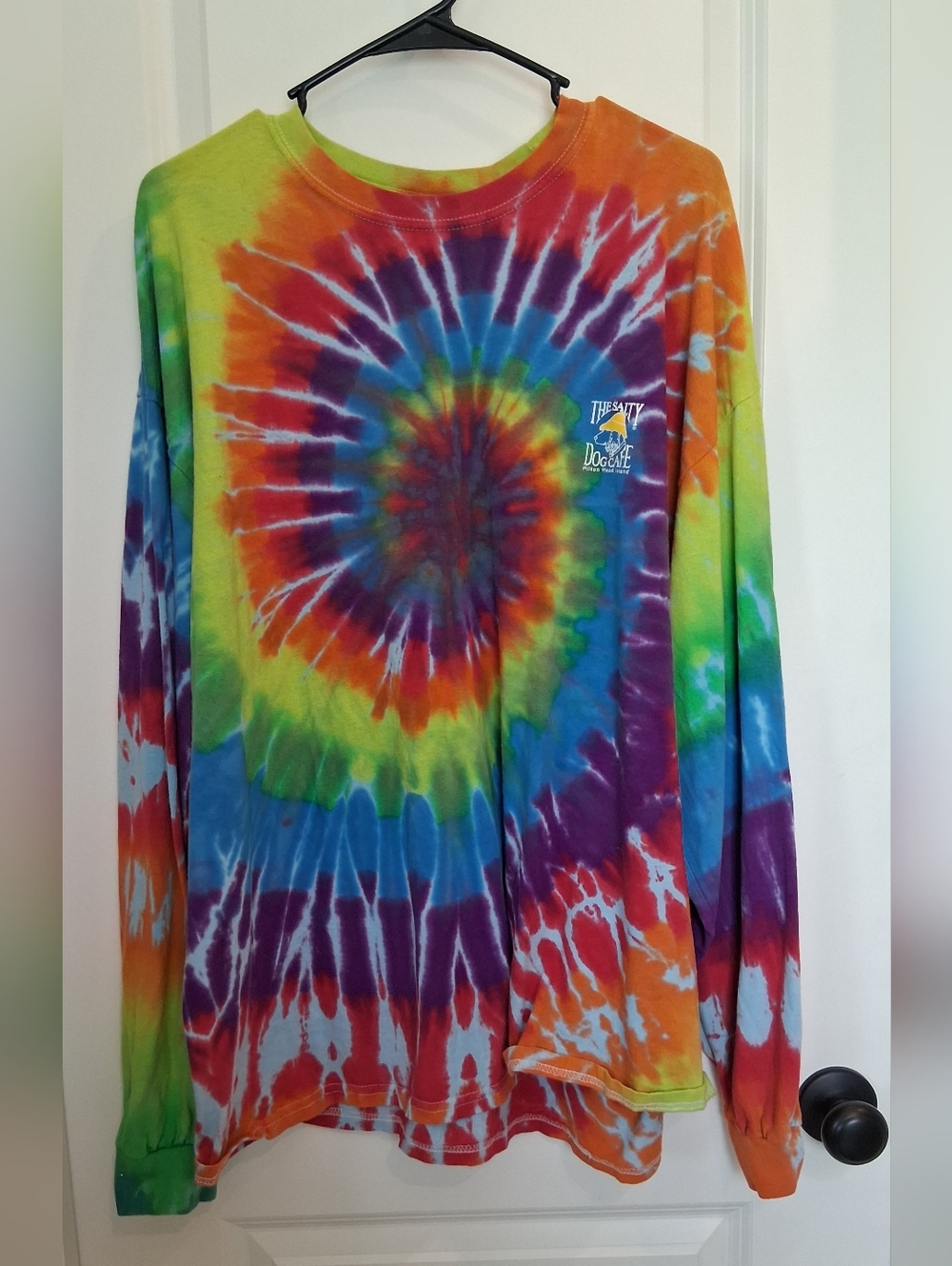 Gildan Tie-Dye Long-Sleeve Tee - Rainbow Spiral
